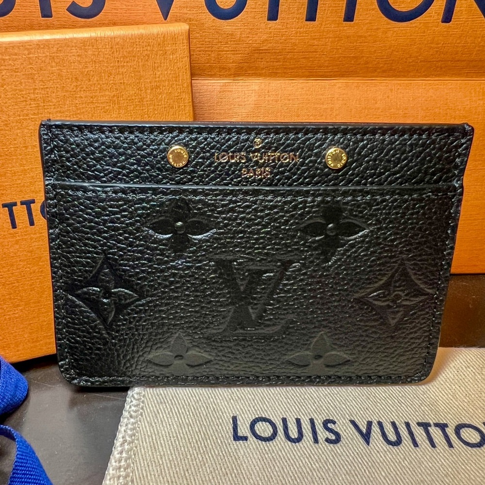 NEW Louis Vuitton Card Holder Monogram Empreinte M69171 with Bag, Dust Bag & Box